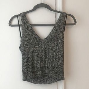 NWT Forever 21 Dark Gray Sweater Crop Top Tank